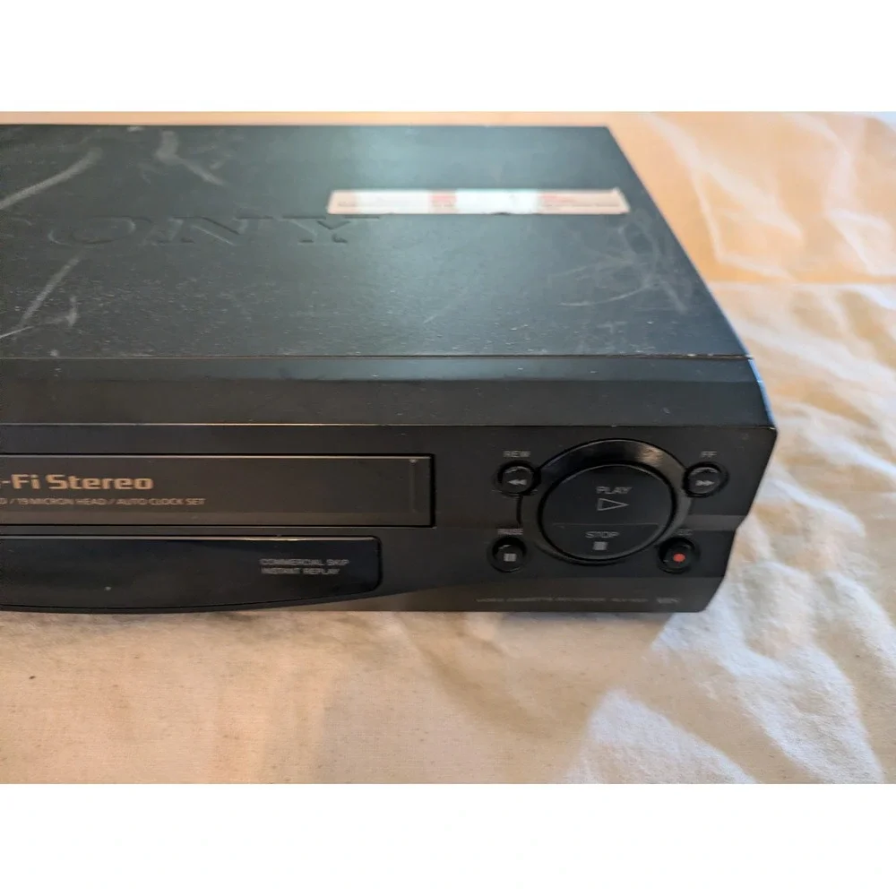 Sony SLV-N55 Hi-Fi Stereo VHS VCR Player 4-Head Black Working NO Remote